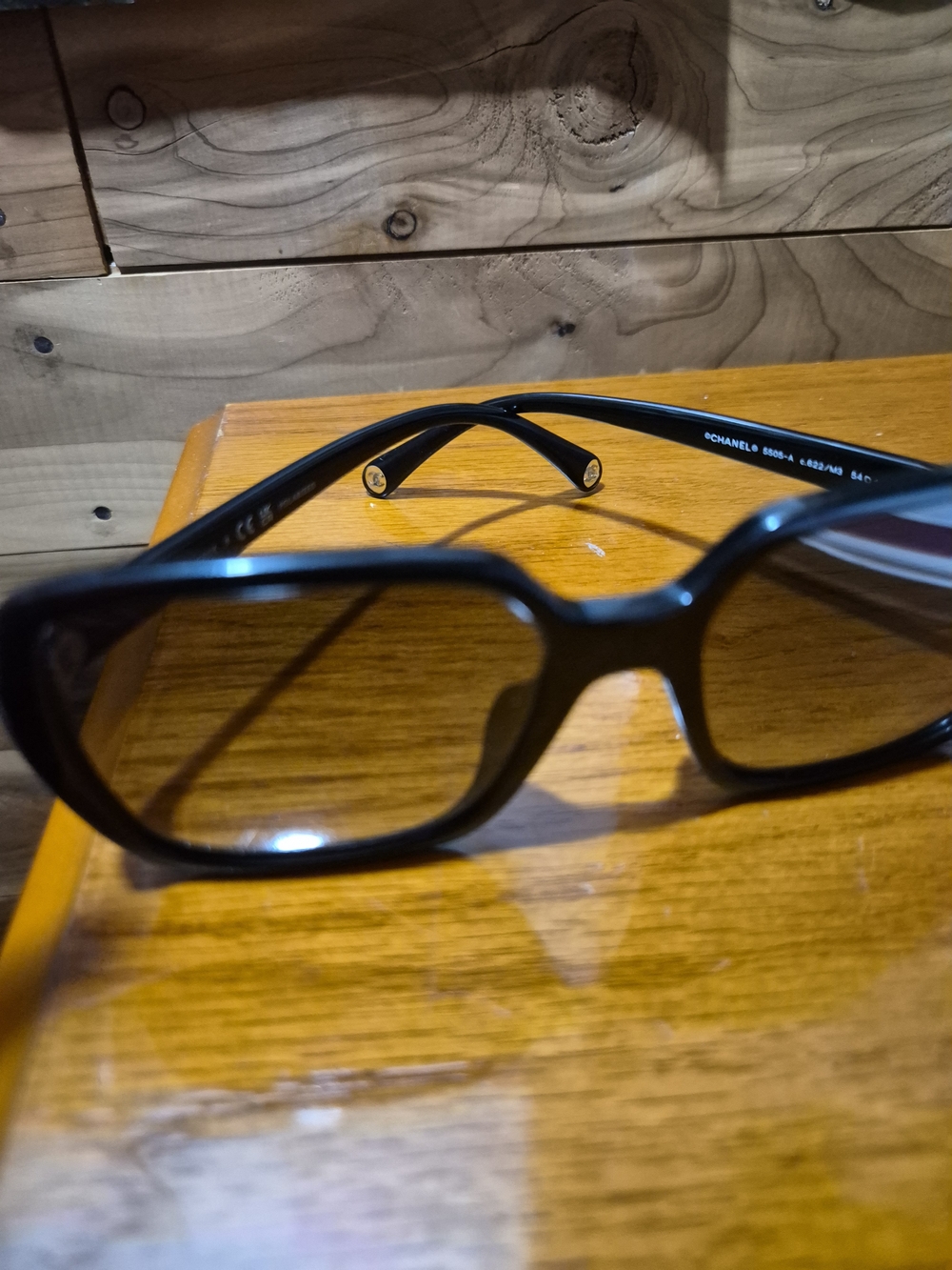Very Rare Chanel Black Rectangular Sunglasses - Picture 7 of 7